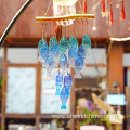 Blue Glass Sea Wind Chimes for Outdoor Use